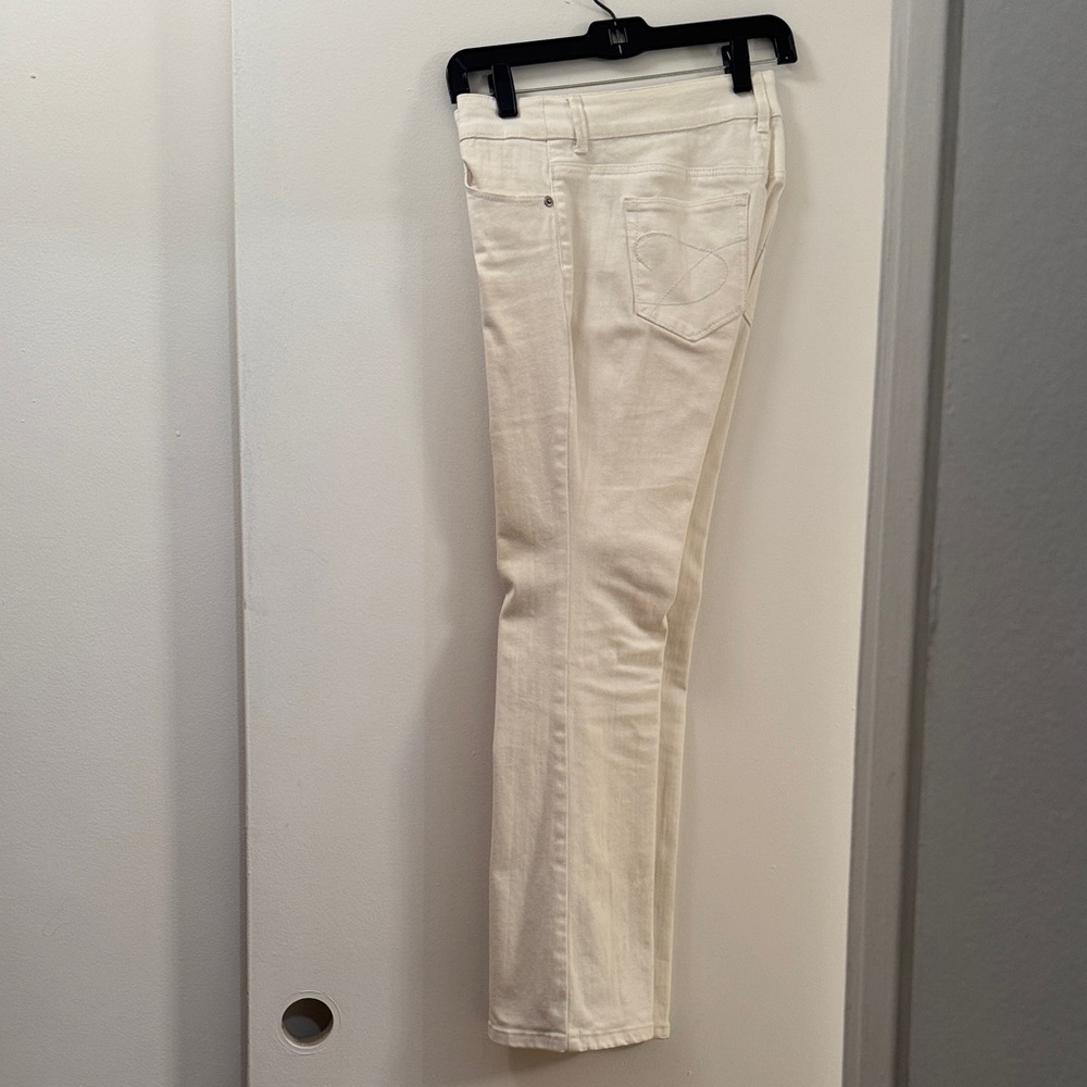 Chico's Women's Straight Leg Cream Jeans